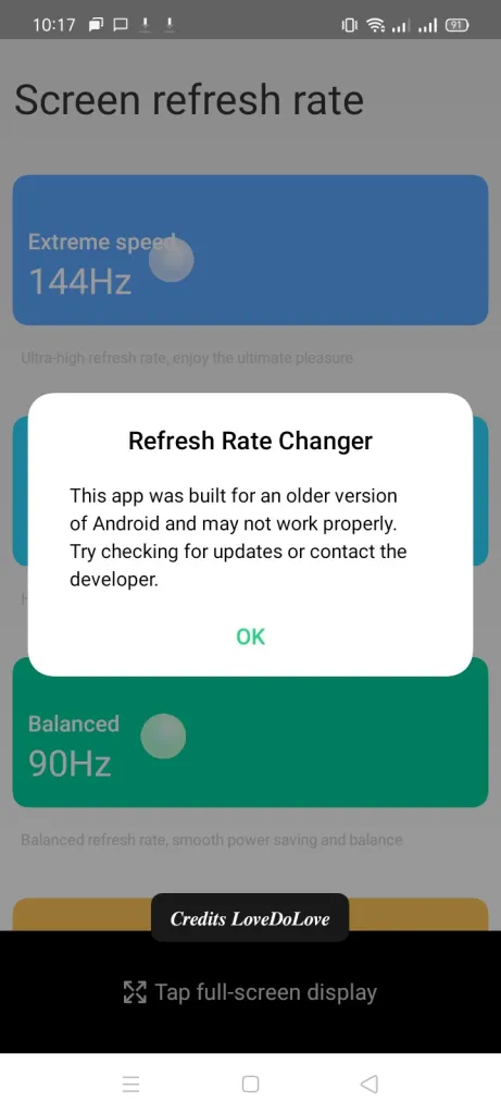 144hz Refresh Rate APK